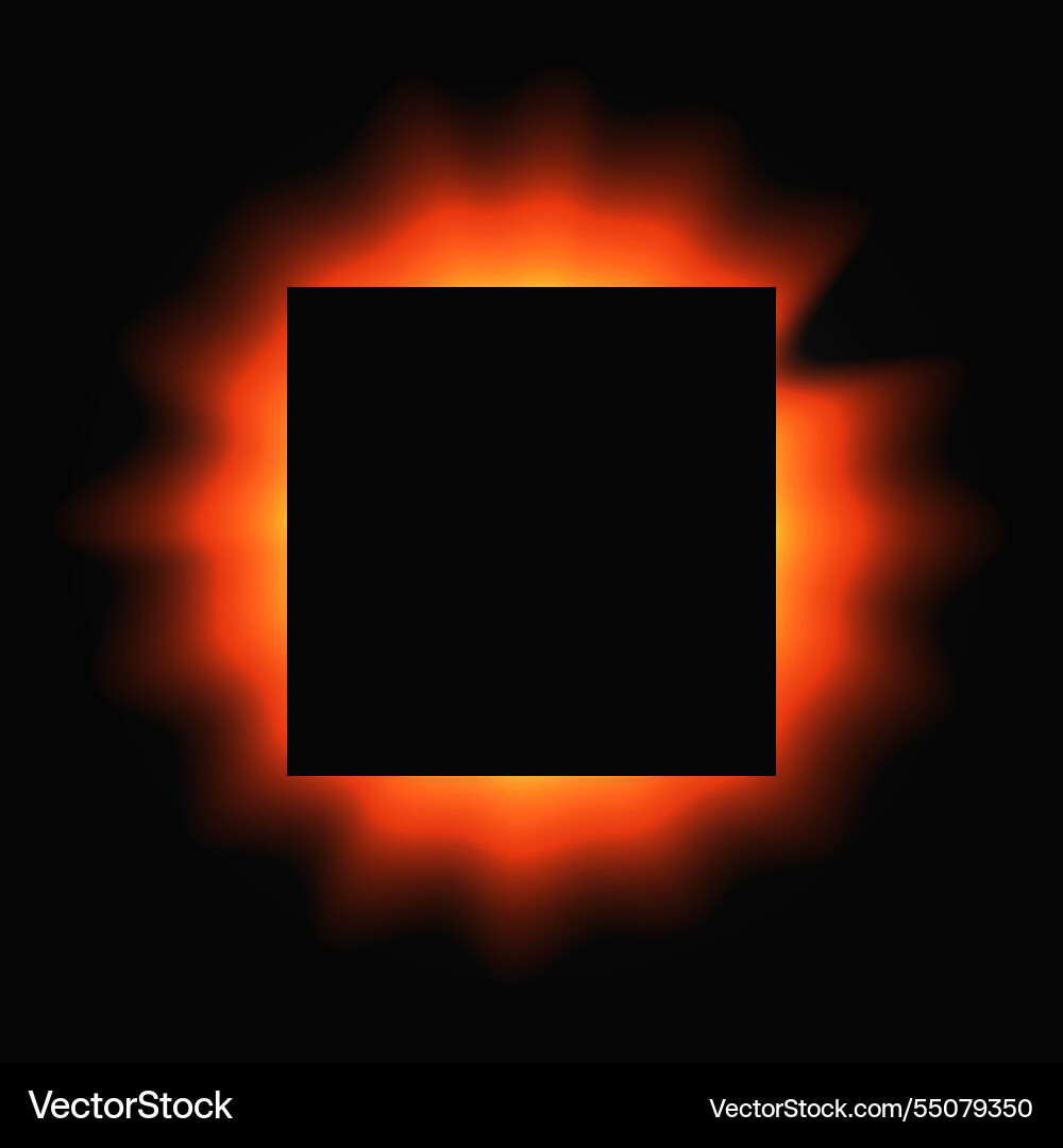 Square illuminate light frame with color gradient Square illuminate light frame with color gradient Vector Image