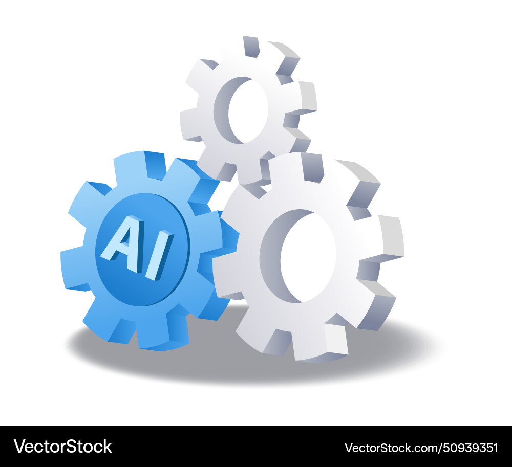 Artificial intelligence update progress flat Vector Image