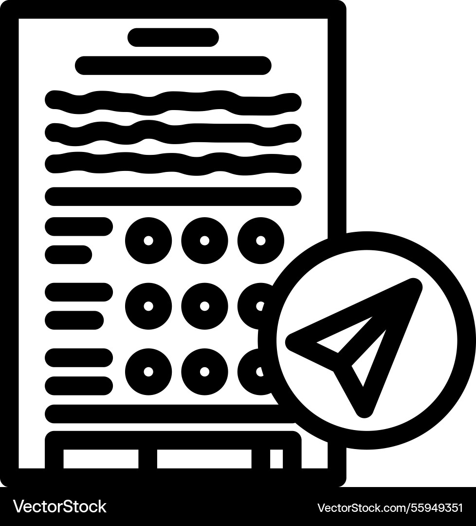 Assignment submission education platform line icon Assignment submission education platform line icon Vector Image