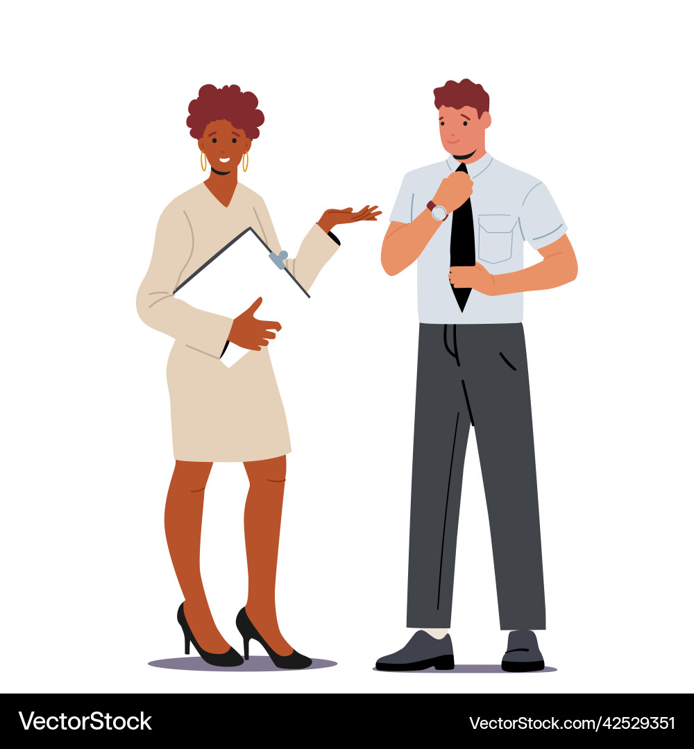 Business Professionals - Man & Woman Vector Image