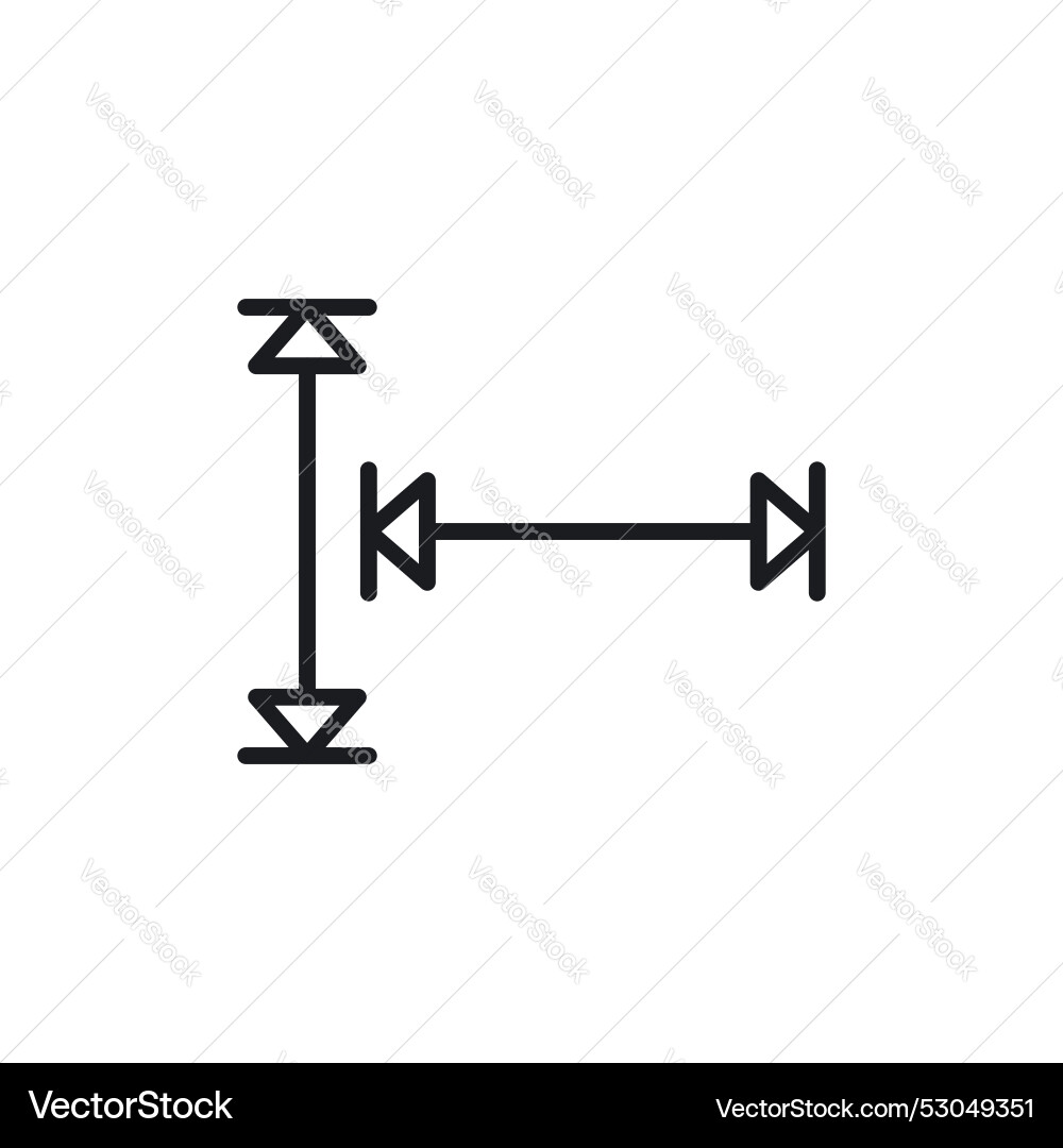 Height and width icon isolated on white background Height and width icon isolated on white background vector image