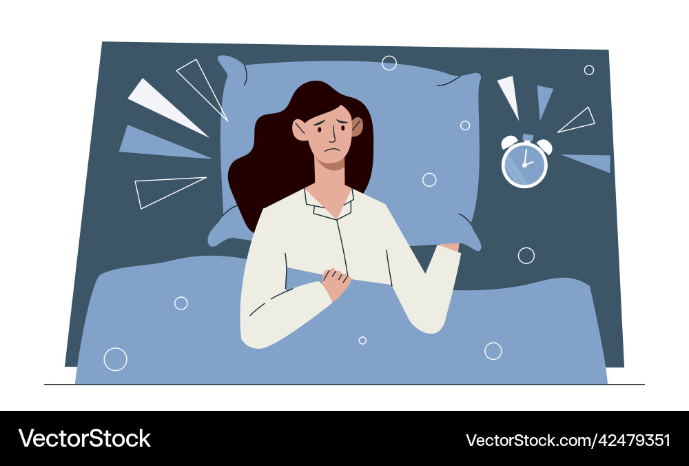 Insomnia or sleep disorder vector image