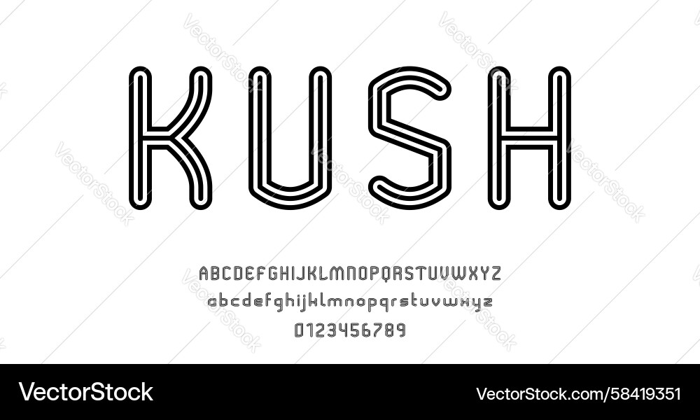 Modern Alphabet Set Vector Image