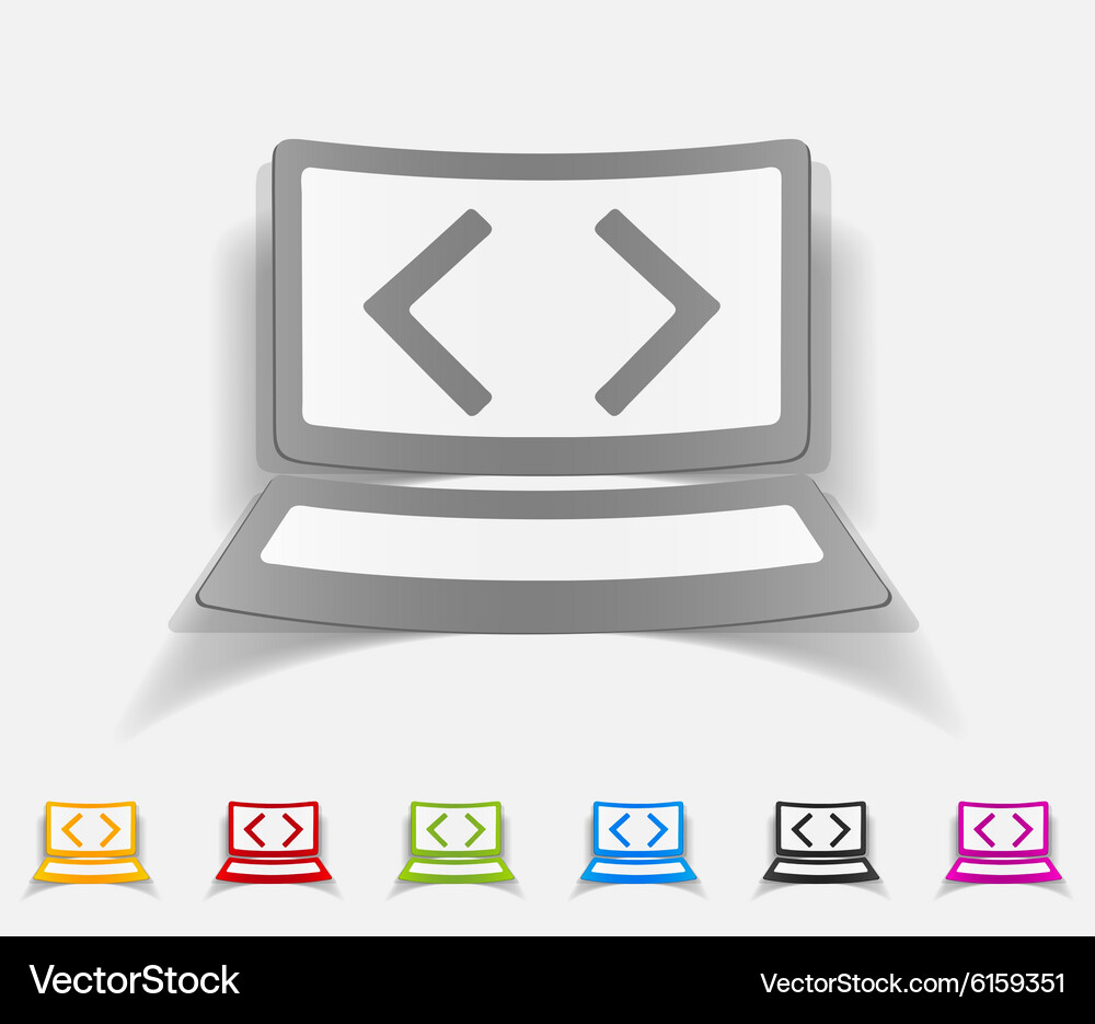 Realistic design element programming Vector Image