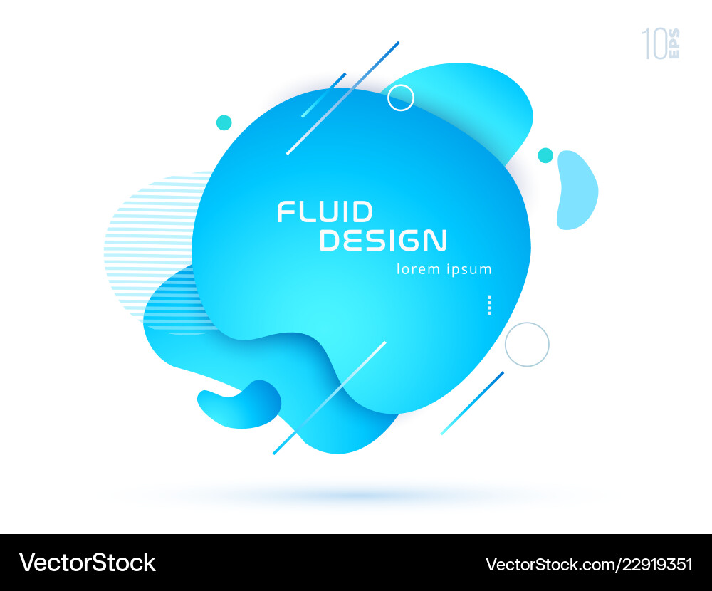 Set of liquid color abstract geometric shapes Set of liquid color abstract geometric shapes vector image