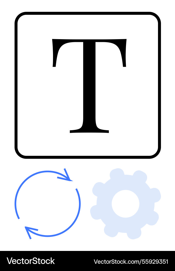 Text formatting concept with circular arrows Text formatting concept with circular arrows Vector Image