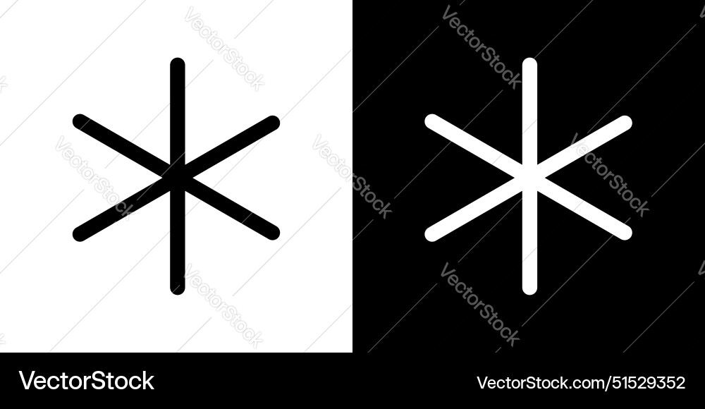 Asterisk icon set password or passcode Vector Image