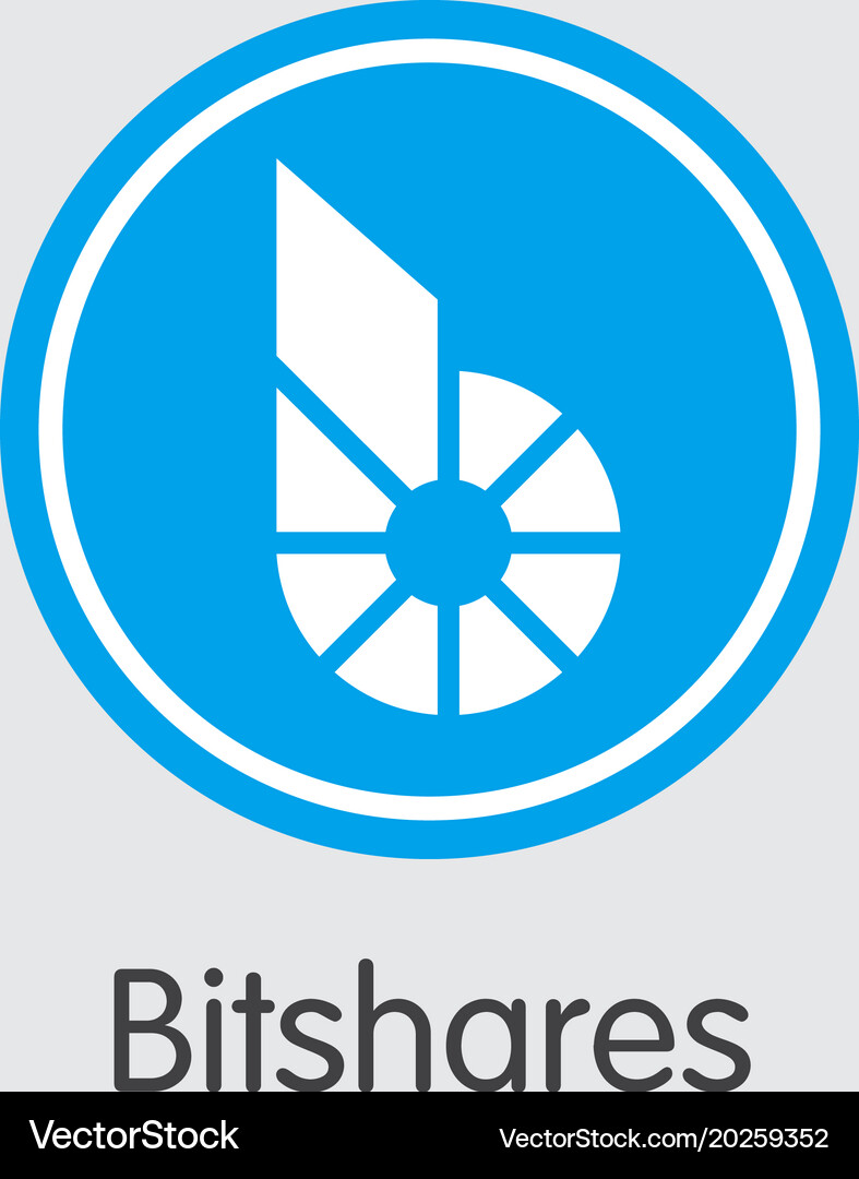 Bitshares - cryptocurrency logo – Royalty-Free Vector | VectorStock