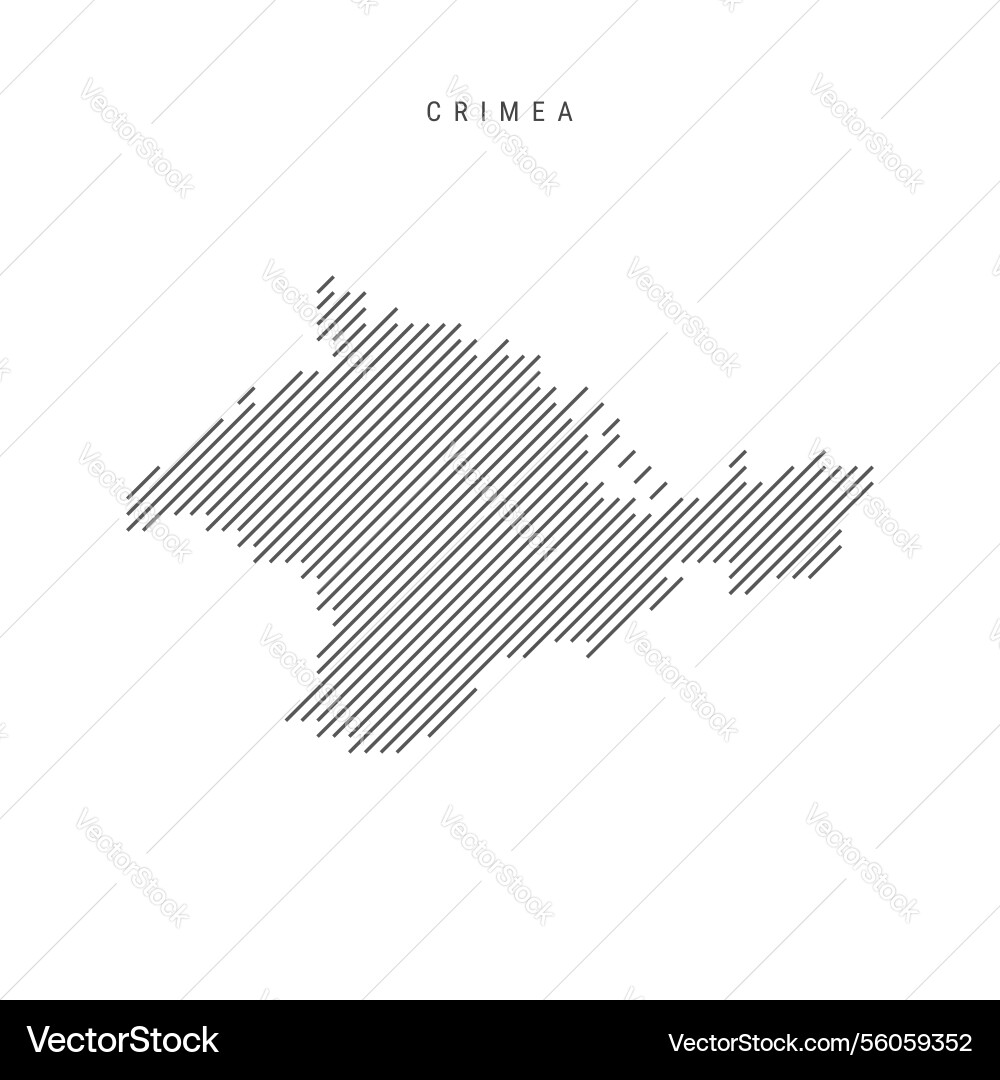 Crimea map from pattern of black slanted parallel Crimea map from pattern of black slanted parallel vector image
