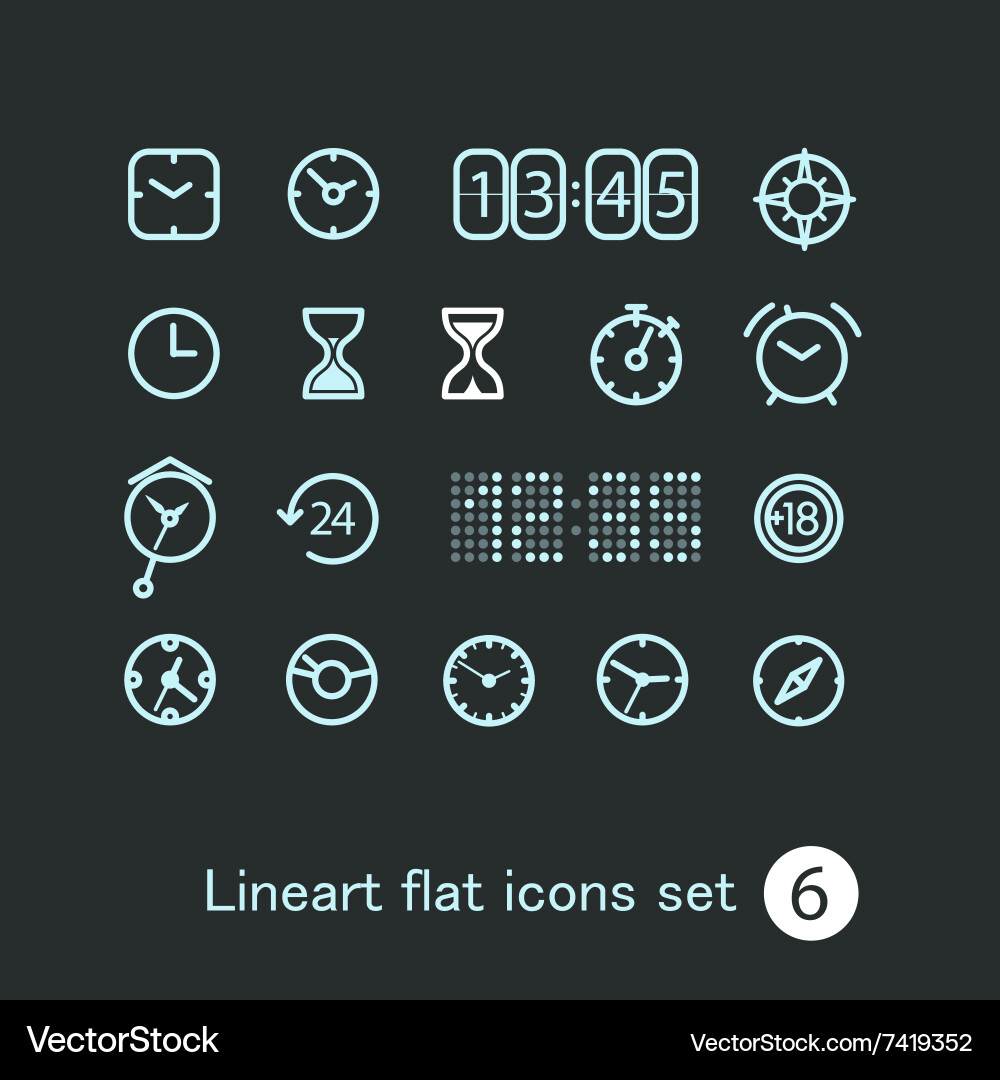 Different modern media web application icons vector image