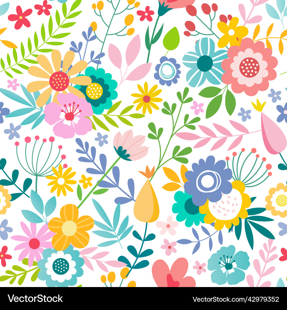 Floral Seamless Pattern Vector Image