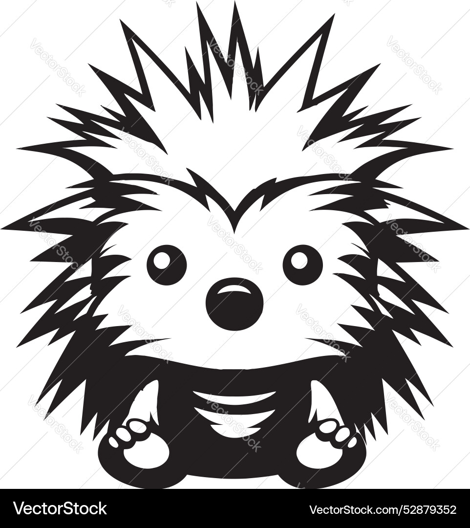 Porcupine quill luxury logo spike Porcupine quill luxury logo spike vector image