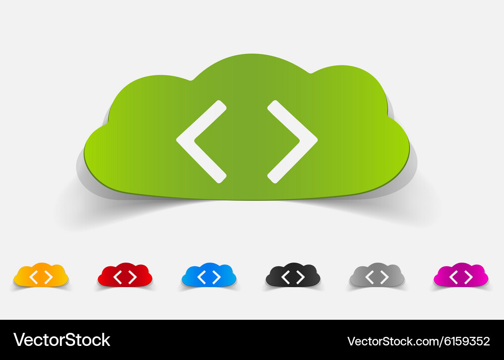 Realistic design element programming Vector Image