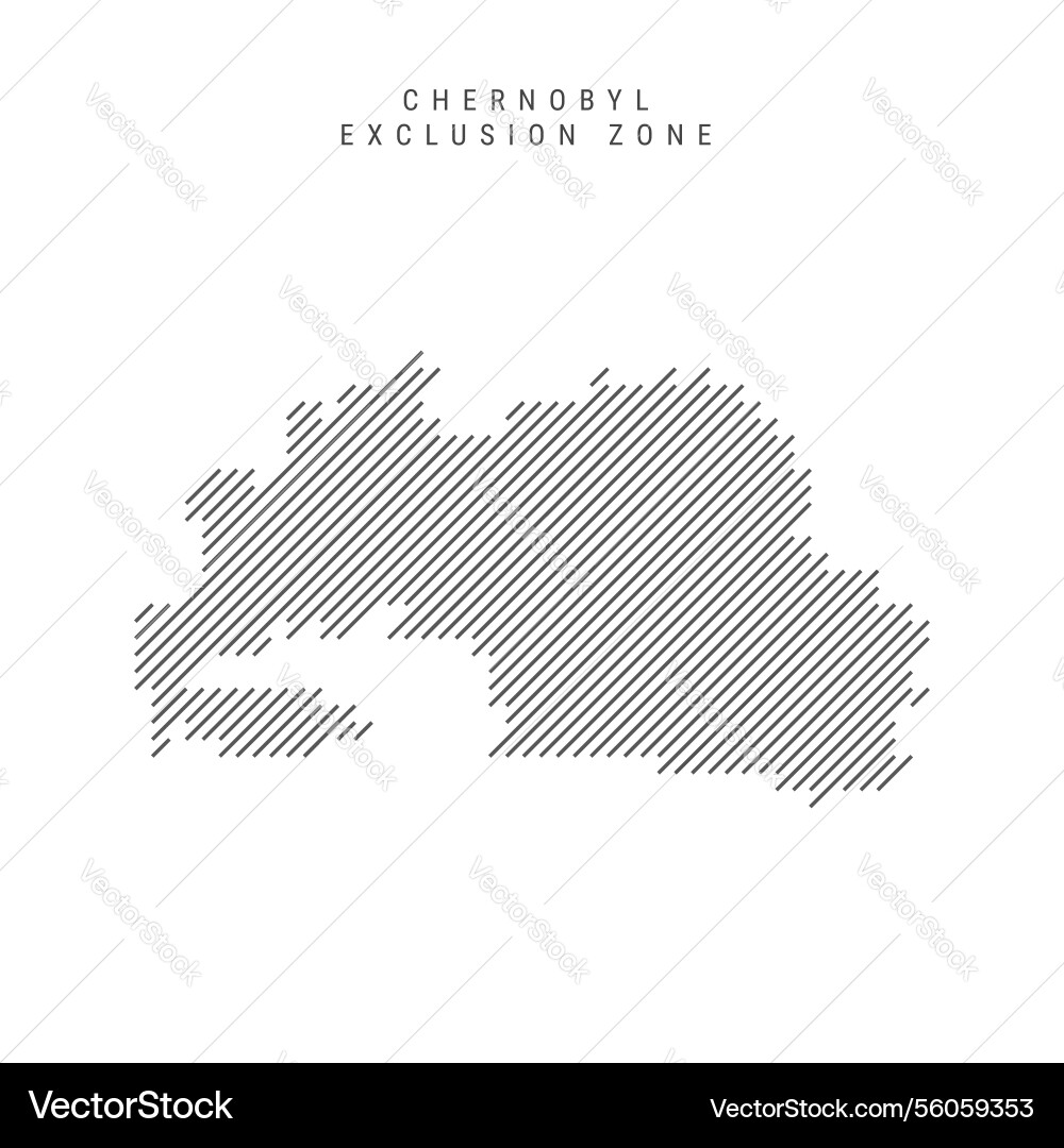 Chernobyl exclusion zone map from pattern Vector Image