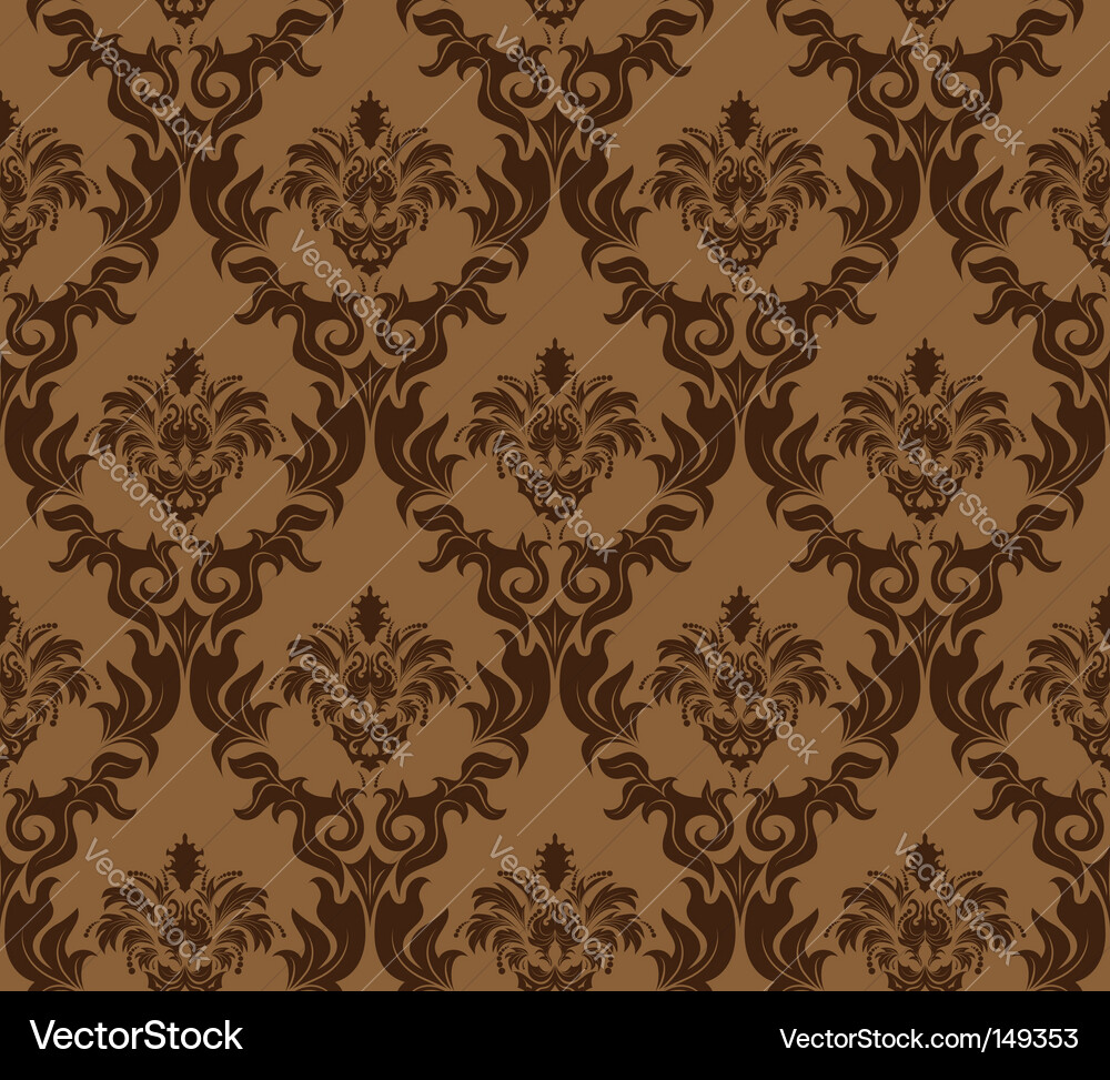 Damask pattern vector image