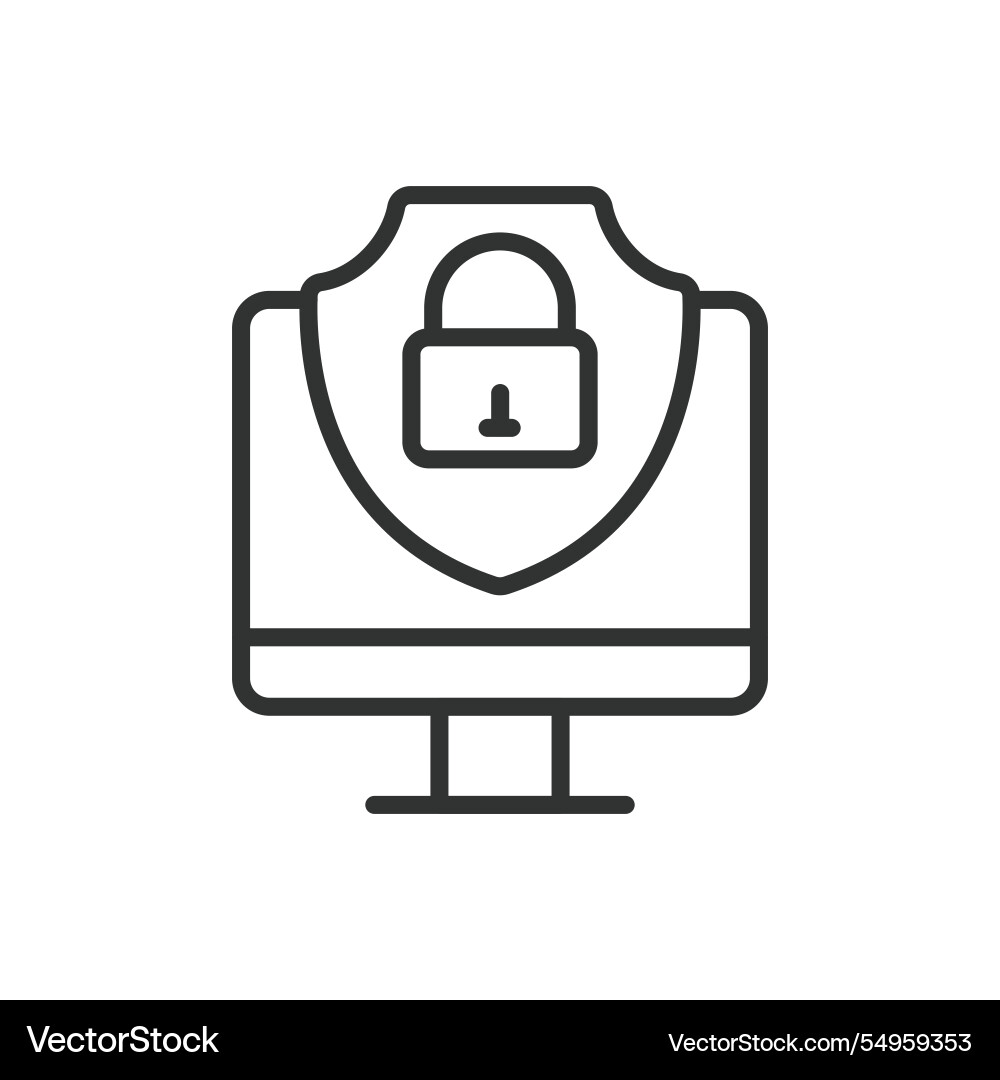 Digest access authentication icon in line design Digest access authentication icon in line design vector image