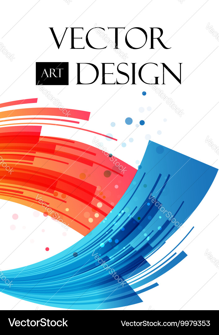 Dynamic Red and Blue Arc Elements Background vector image