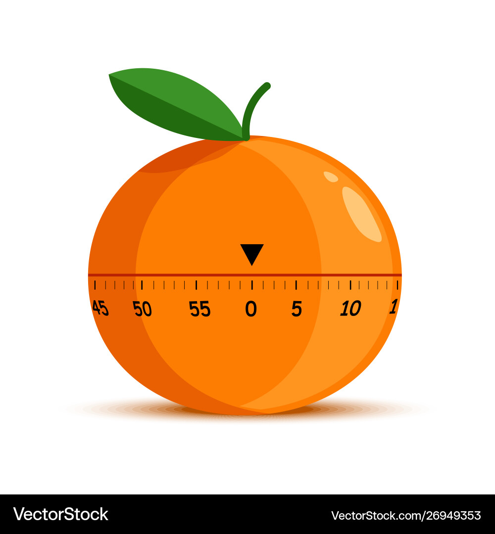 Orange Form Timer oder Zeitmessgerät isoliert Orange Form Timer oder Zeitmessgerät isoliert vektorbild