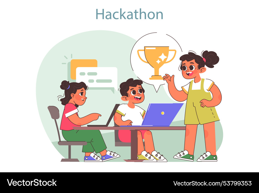 Tech camp for children computer science ai vr Tech camp for children computer science ai vr vector image