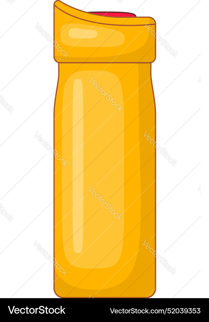 Yellow reusable water bottle keeping you hydrated Yellow reusable water bottle keeping you hydrated Vector Image