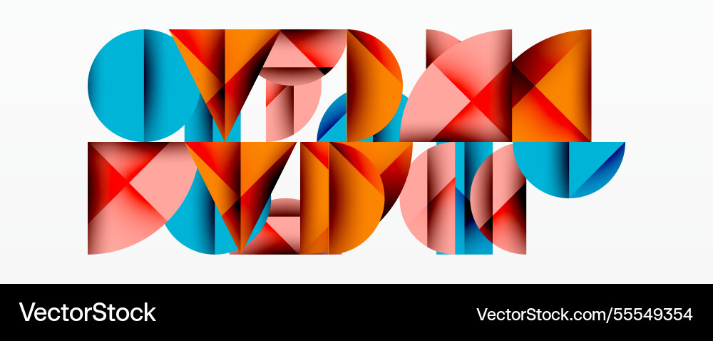 Abstract geometric pattern with intersecting Vector Image