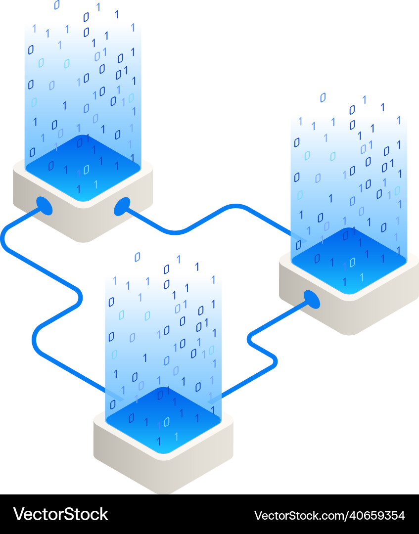 Big data connection composition Vector Image