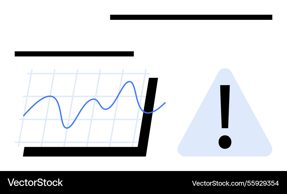 Business performance chart with line graph Business performance chart with line graph vector image