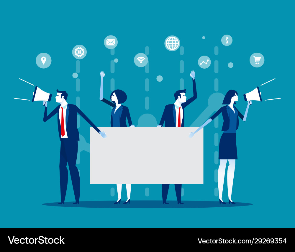 Business Team Werbekonzept Business Team Werbekonzept vektorbild