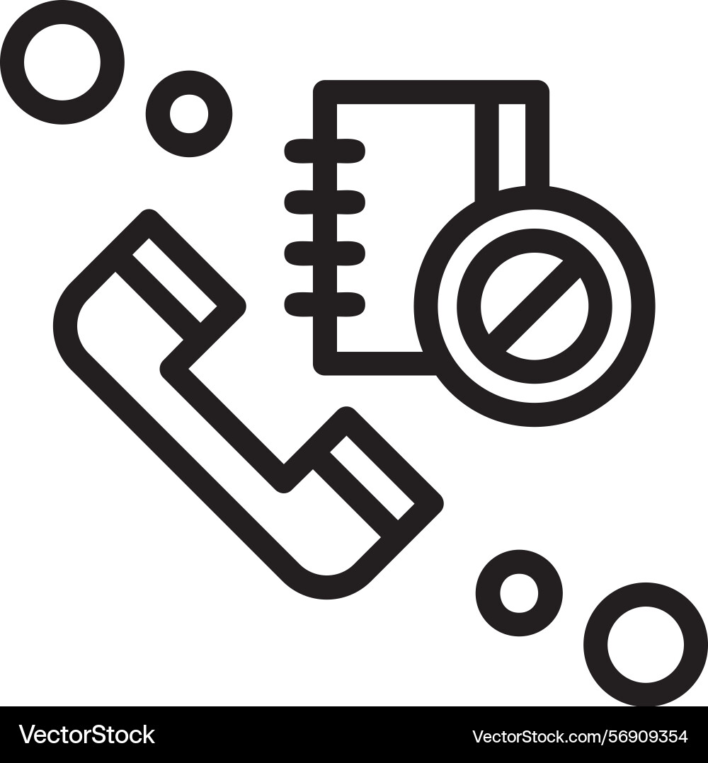 Contact block linear style icon design Vector Image