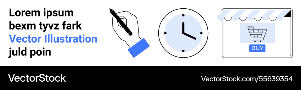 Digital content creation time management Vector Image