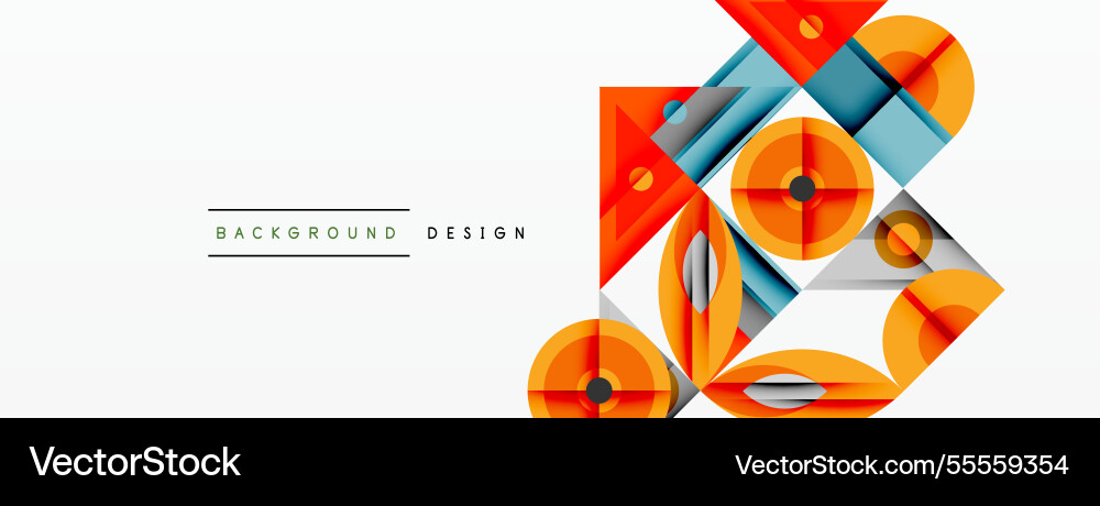 Dynamic geometric composition with sharp angles Vector Image