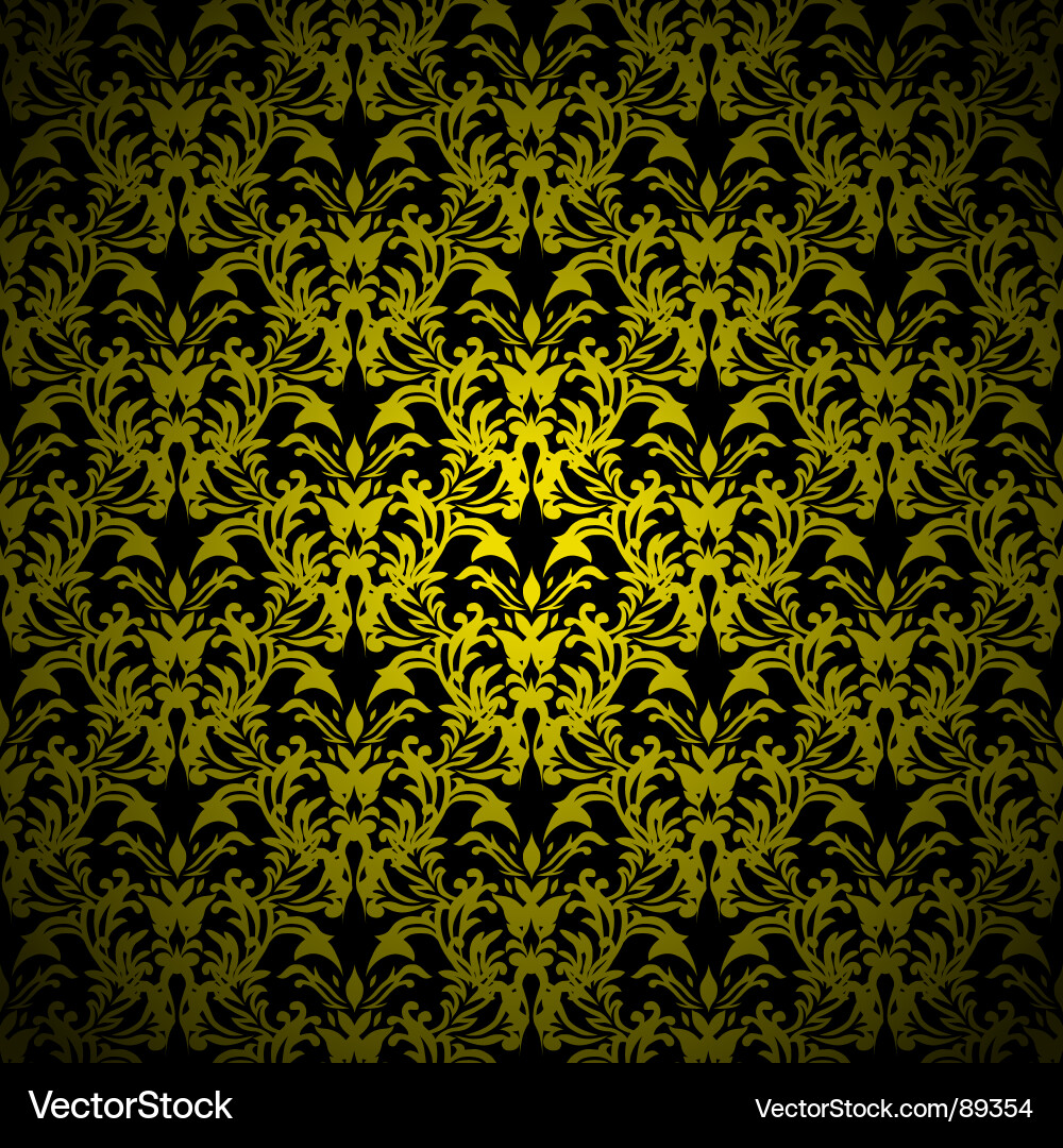Gothic Floral Wallpaper Vector Image