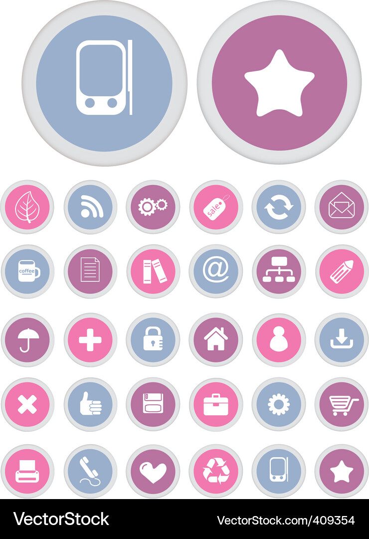 Multimedia buttons Vector Image