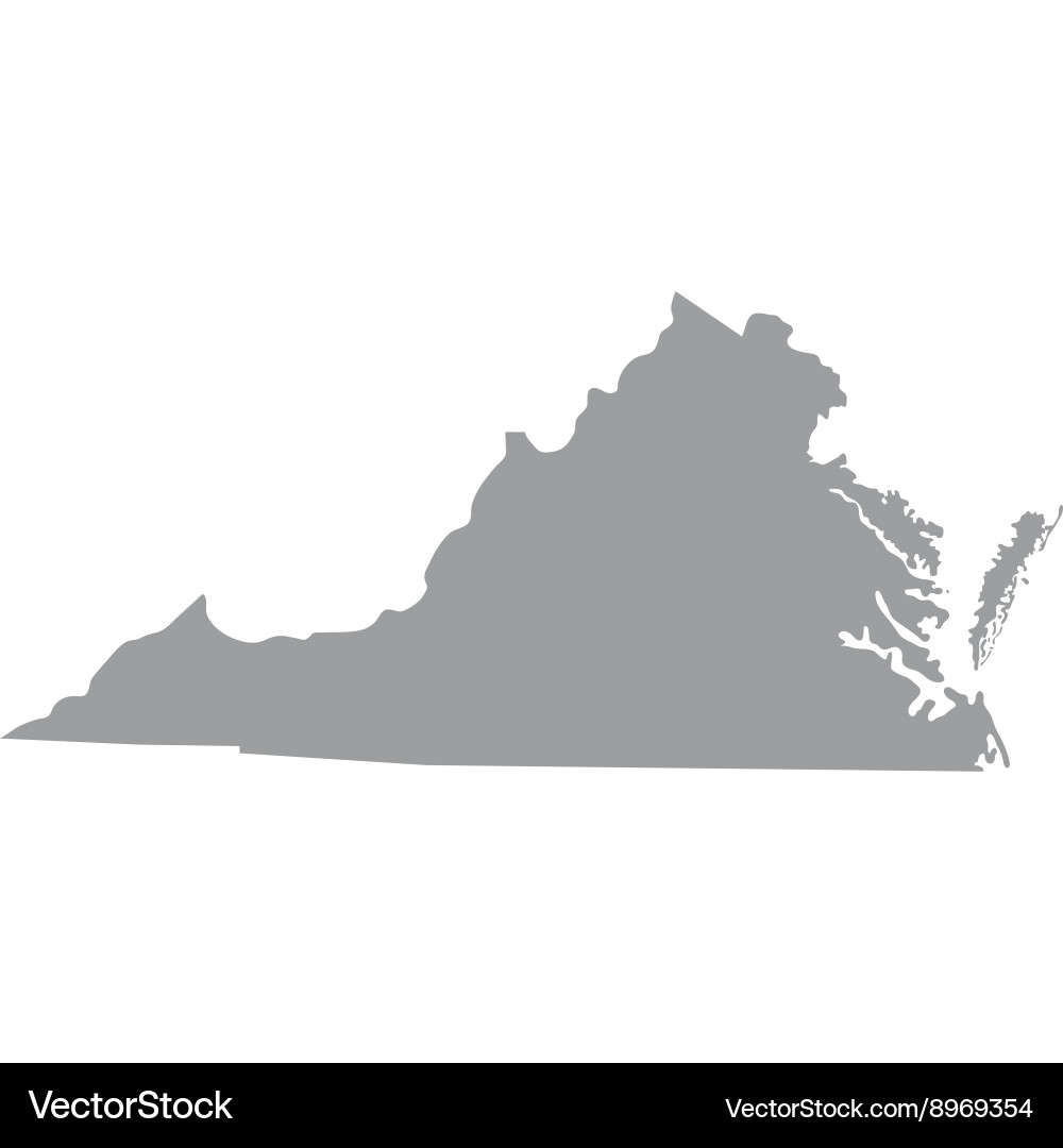 Virginia State Map Vector Image