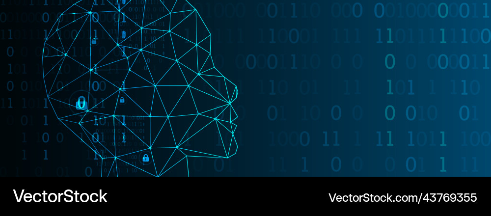 Artificial intelligence concept creative brain Vector Image