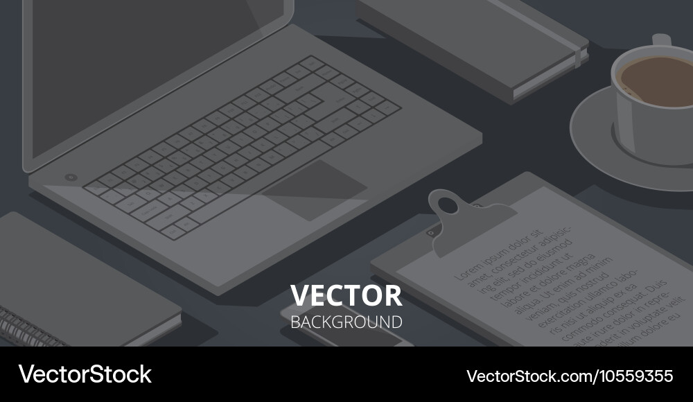 Background office object horizontal double Vector Image