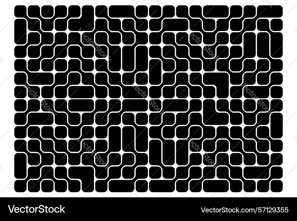 Circuit pattern black metaballs or connected vector image