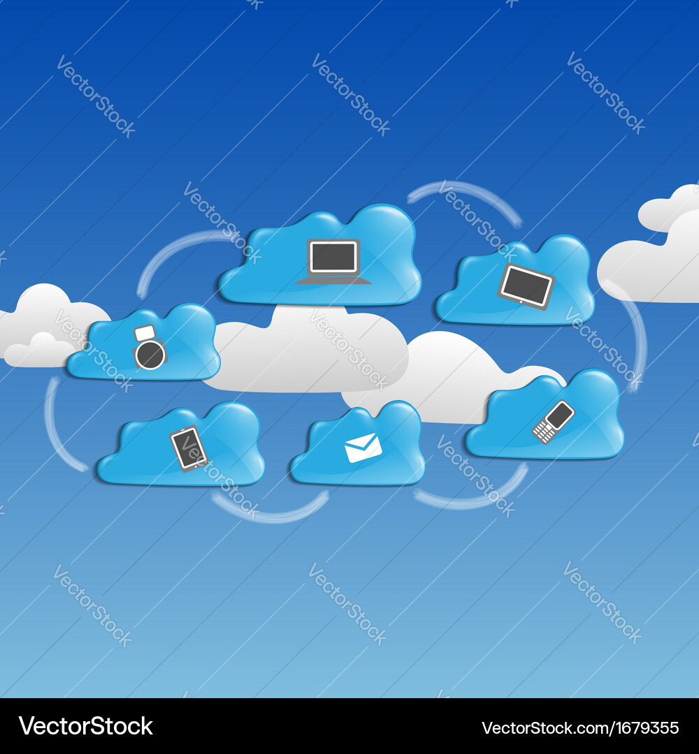Cloud computing concept Vector Image