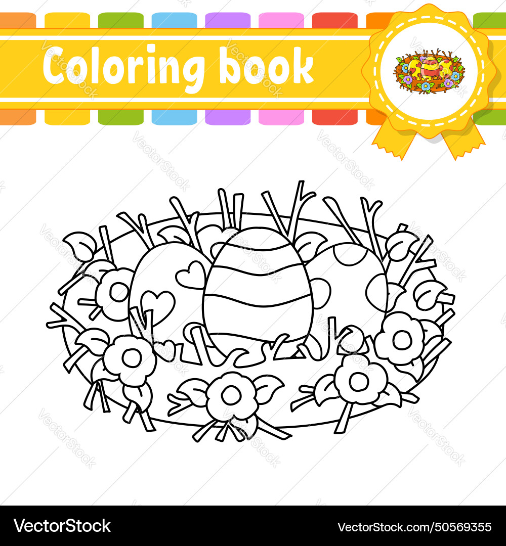 Coloring book for kids cheerful character cute Vector Image