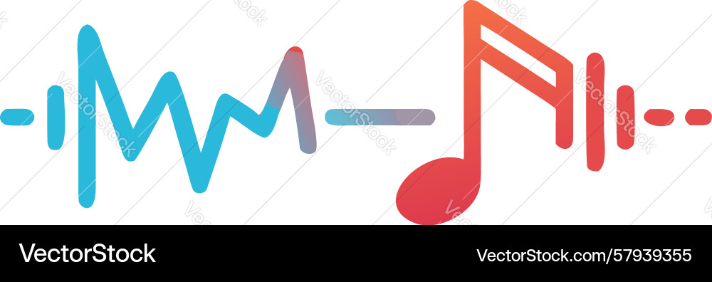 Dynamic Music Waveform with Note Vector Image