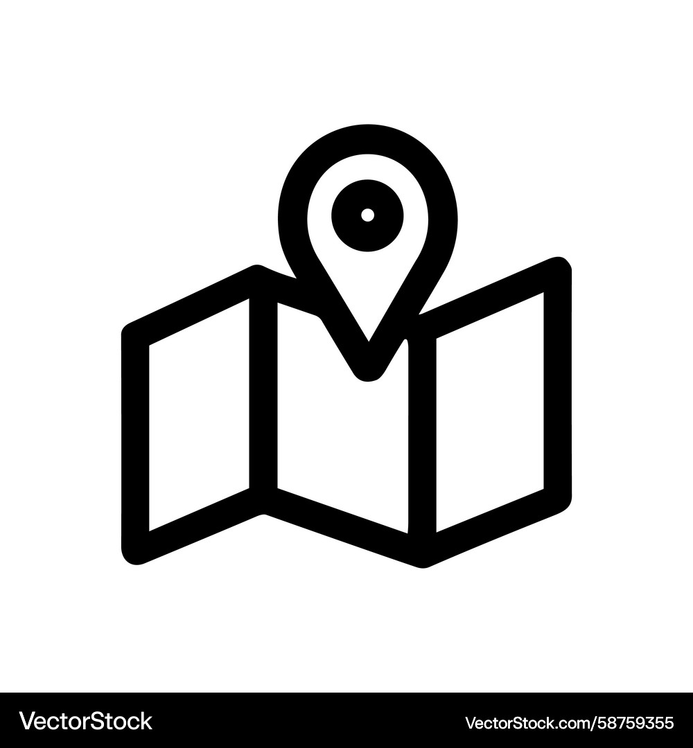 Map Location Pin Icon Vector Image