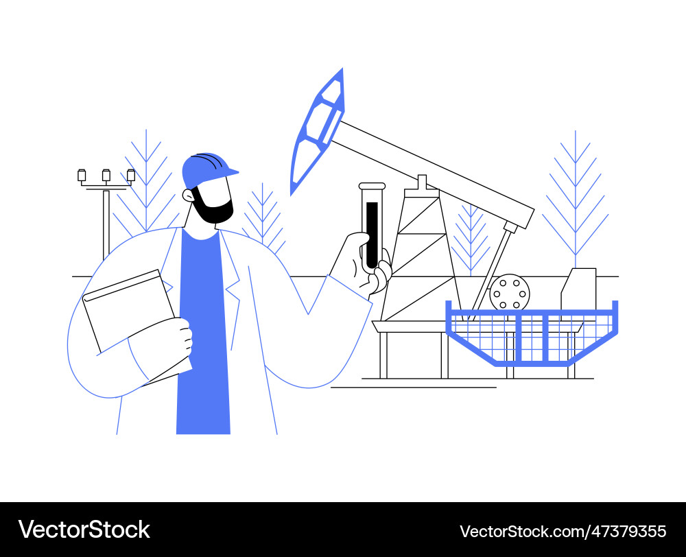 Optimize oil extraction process abstract concept vector image