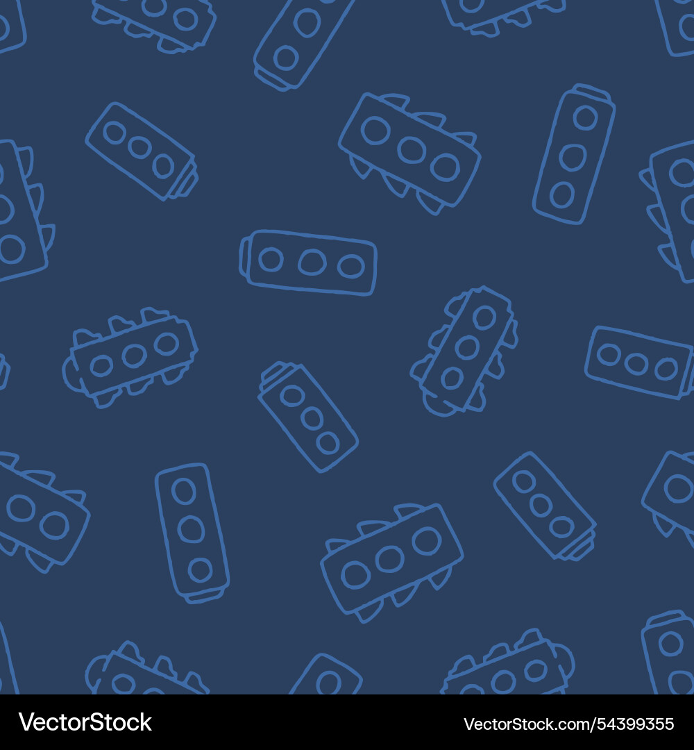 Outline traffic light seamless pattern for print Vector Image