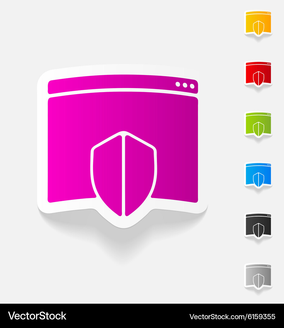 Realistic design element internet security guard Vector Image