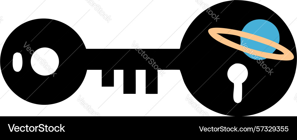 Universal access key to knowledge and discovery vector image