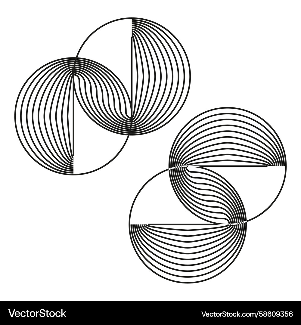 Abstract geometric circles segmented pattern Vector Image