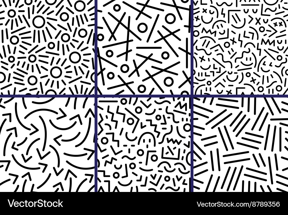 Abstract Line Patterns Vector Image