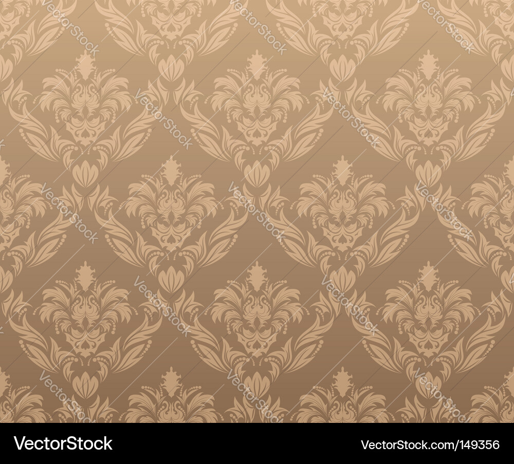 Damask pattern vector image