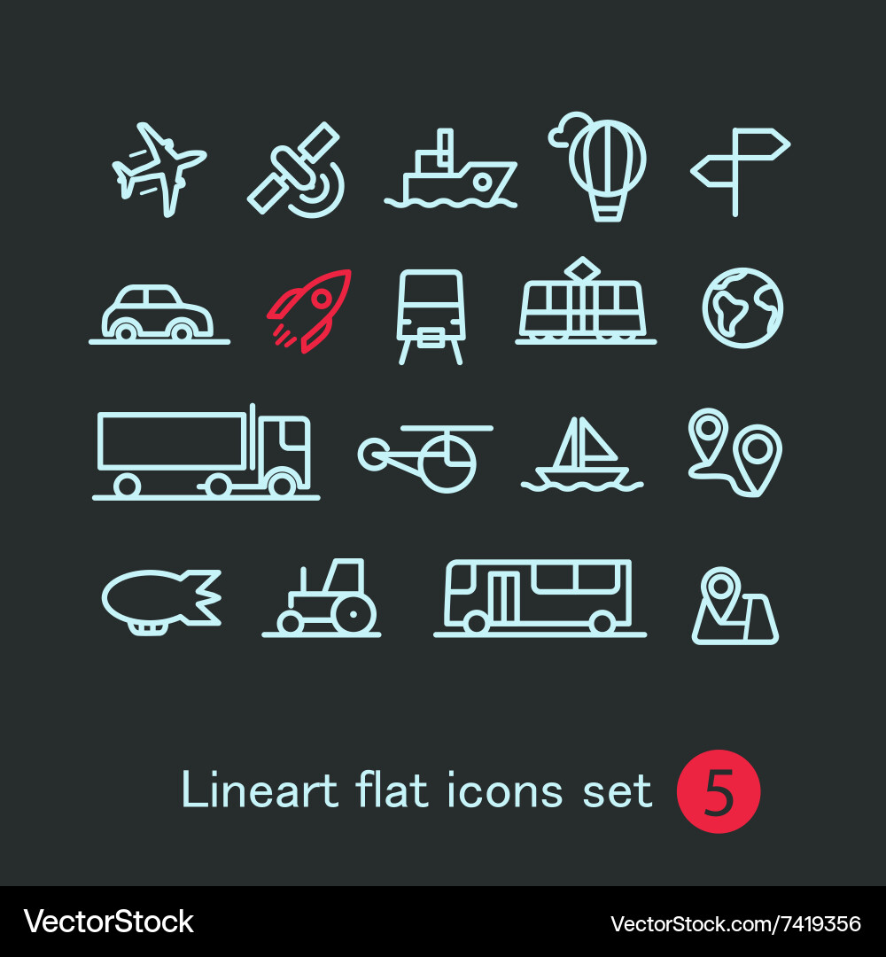 Different modern media web application icons Vector Image