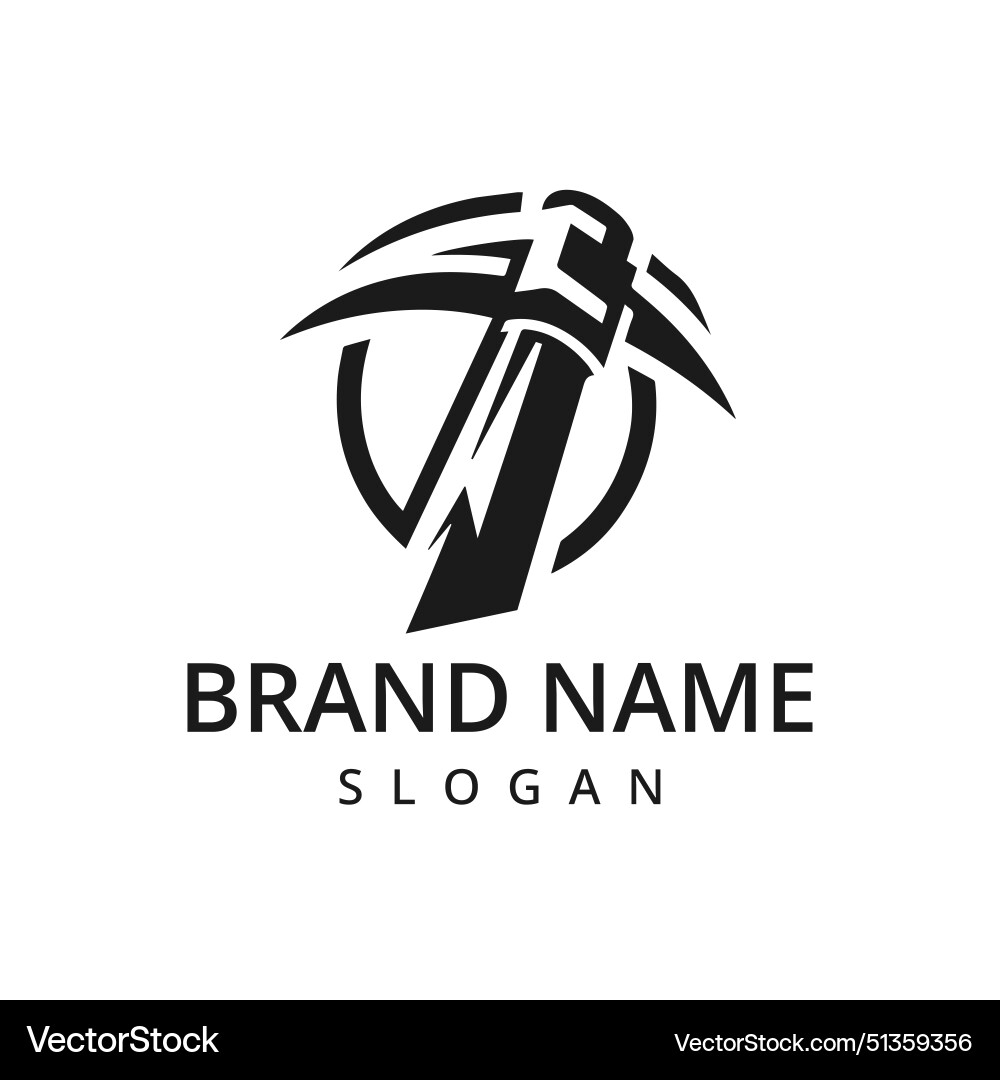 Digging logo design template mining icon Vector Image